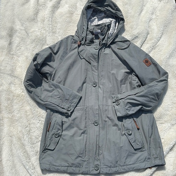 Columbia Green Lightweight Utility Jacket – Size XL | Hooded Windbreaker | - Picture 1 of 9